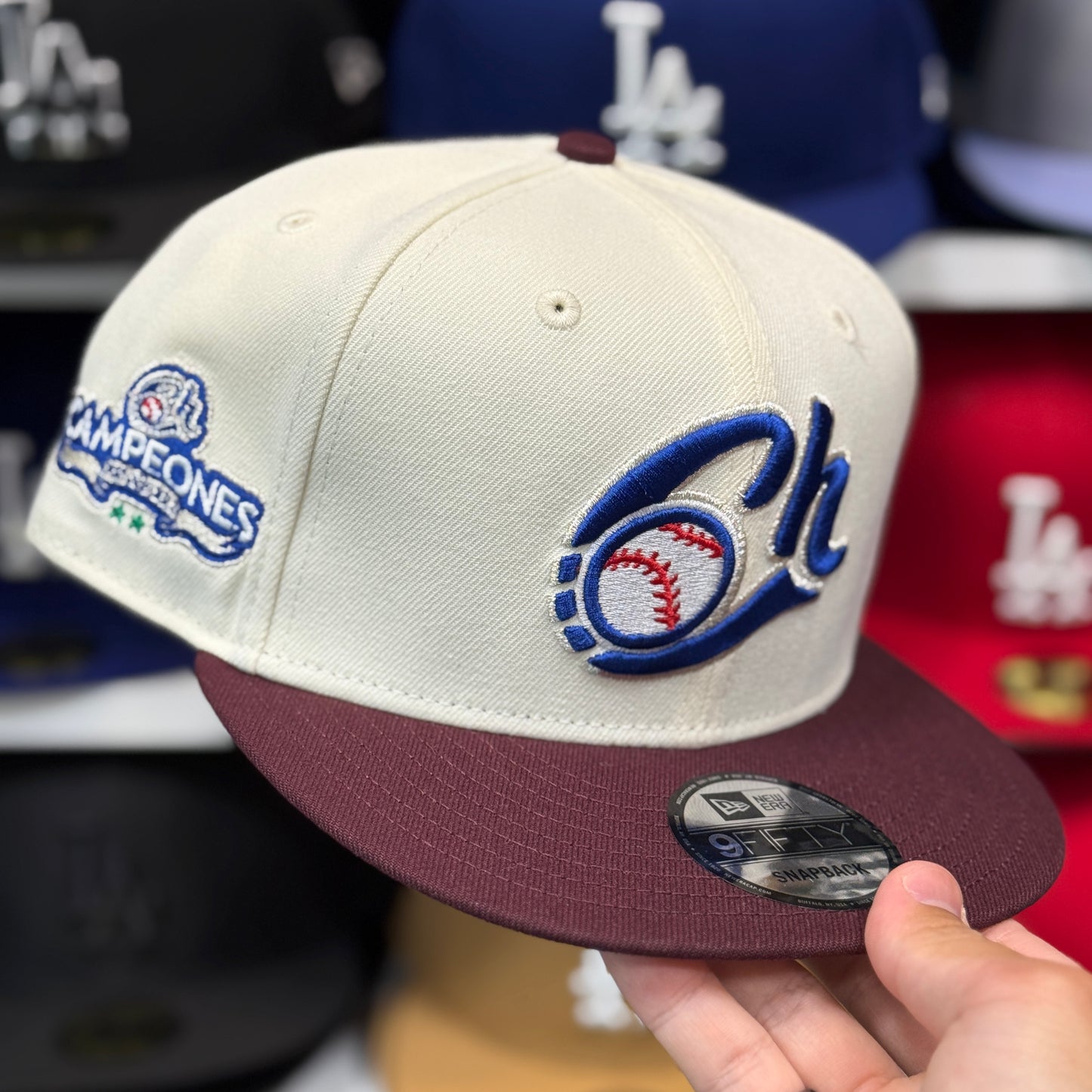 New Era Charros de Jalisco 'Campeones' 9FIFTY Snapback Ivory/Maroon
