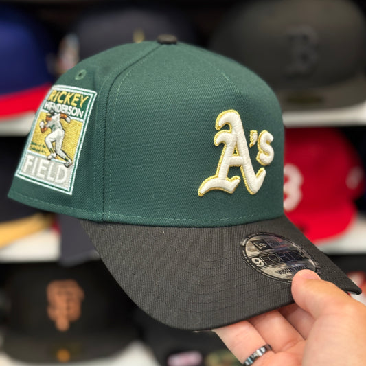 New Era Oakland Athletics 'Ricky Henderson Field' A-Frame Green/Black 9FORTY Snapback | Glow in the Dark