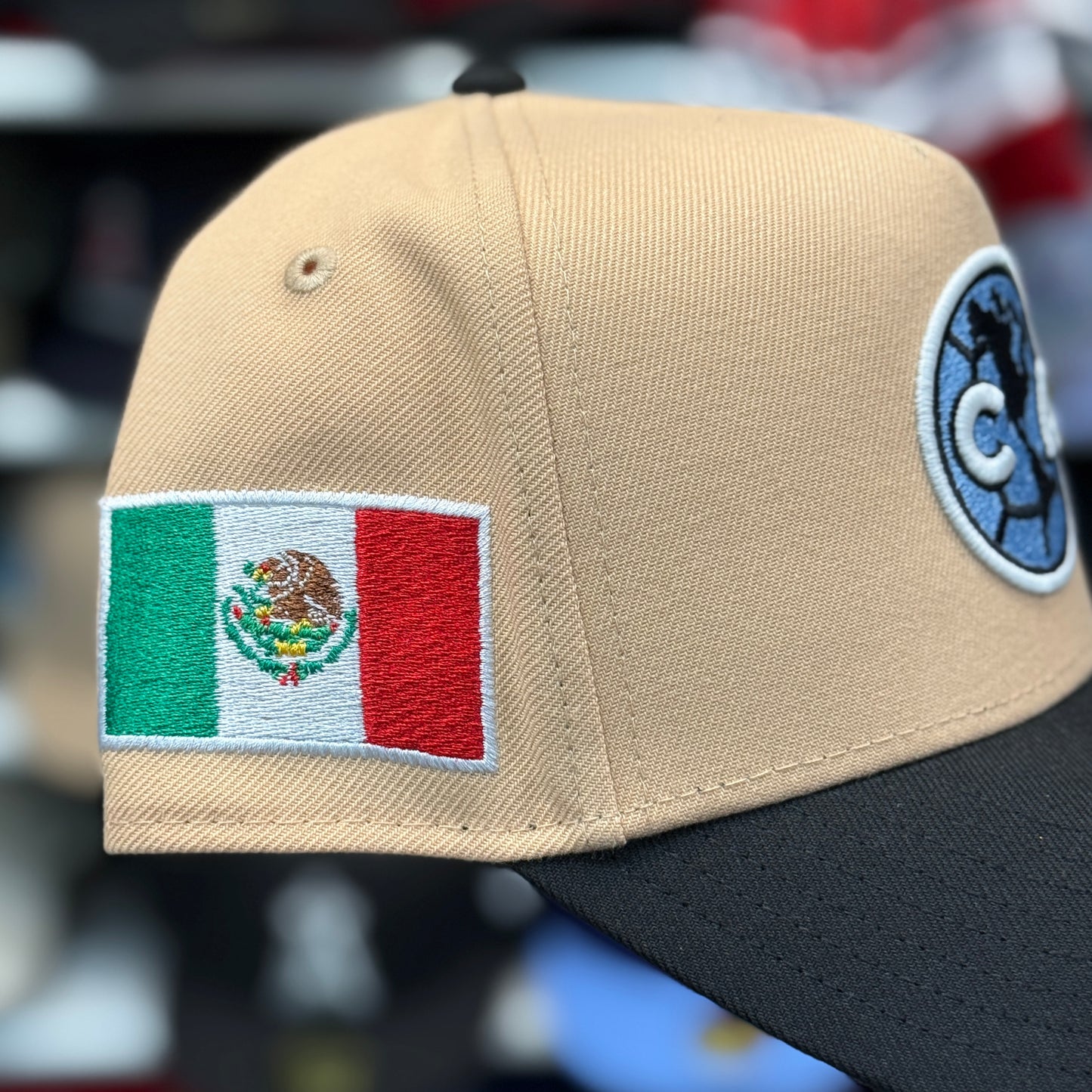 New Era Club América 'The Eagles' A-Frame 9FORTY Snapback Tan/Black