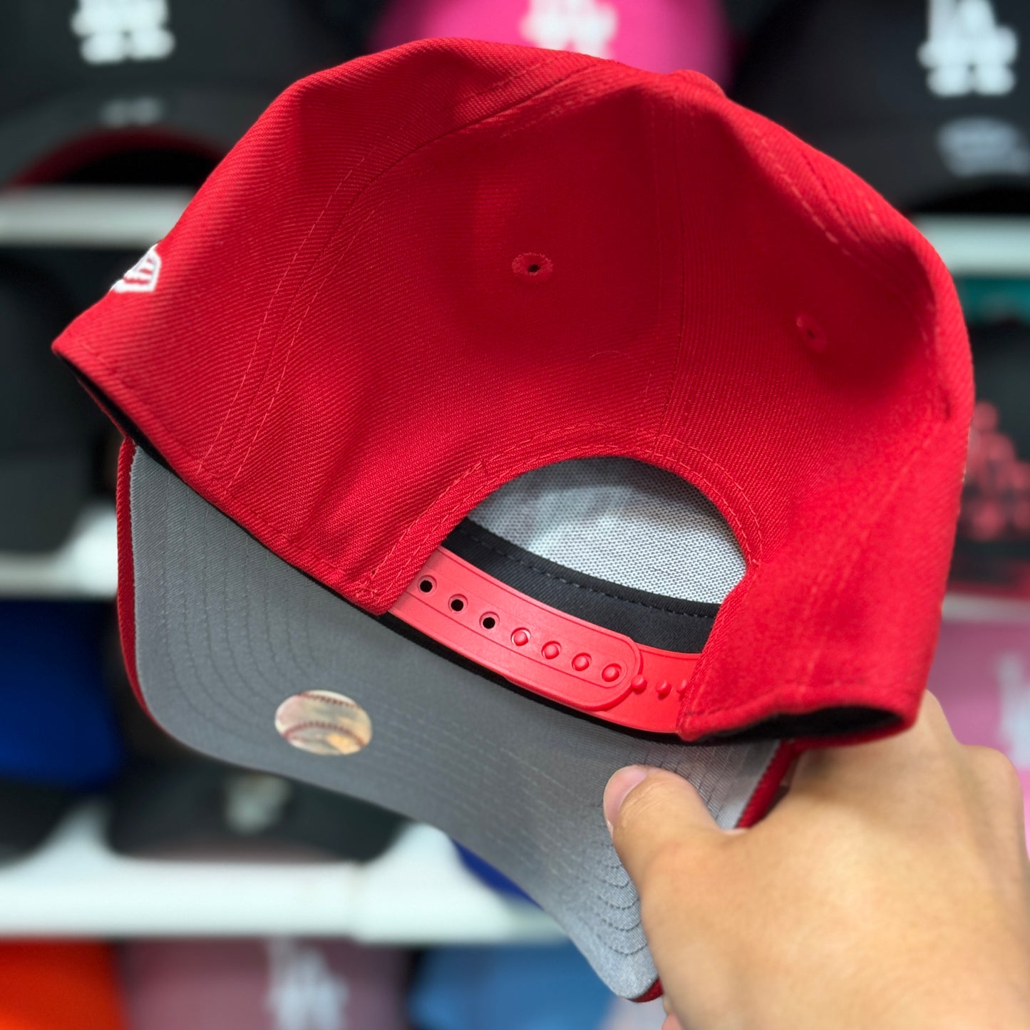 New Era Los Angeles Dodgers A-Frame '40th Anniversary' Upside Down 9FORTY Snapback Red