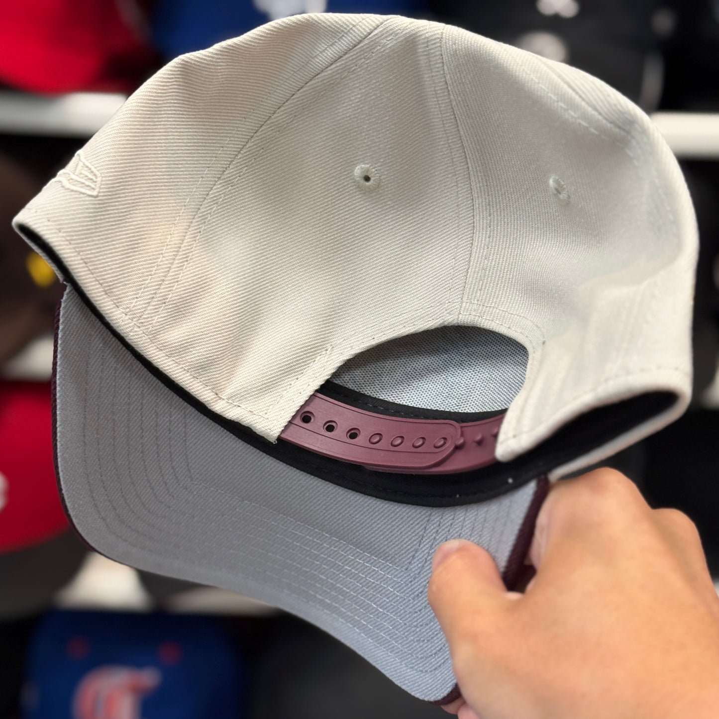 New Era Charros de Jalisco 'Campeones' A-Frame 9FORTY Snapback Ivory/Maroon