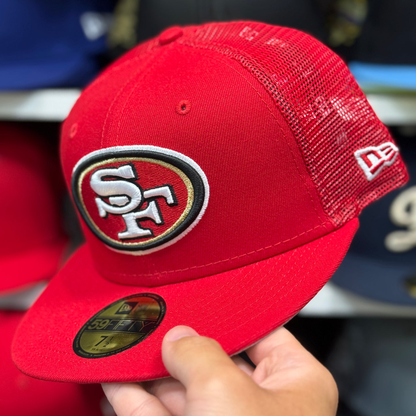 New Era San Francisco 49ers Trucker 59FIFTY Fitted Hat Red