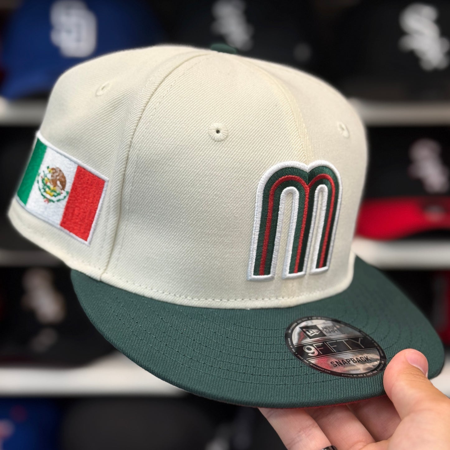 New Era Mexico WBC World Baseball Classic 9FIFTY Snapback Ivory/Green