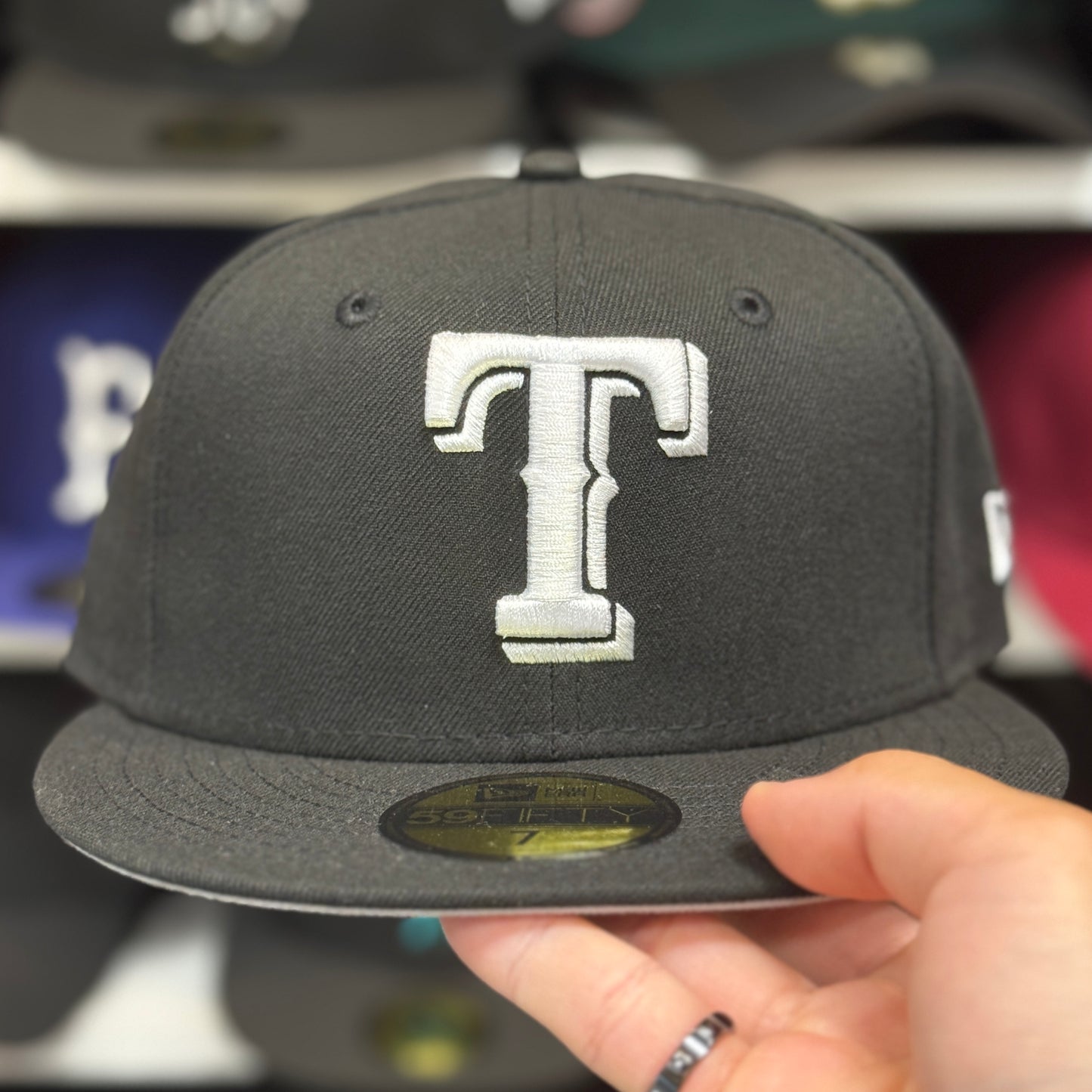 New Era Texas Rangers 59FIFTY Fitted Hat Black