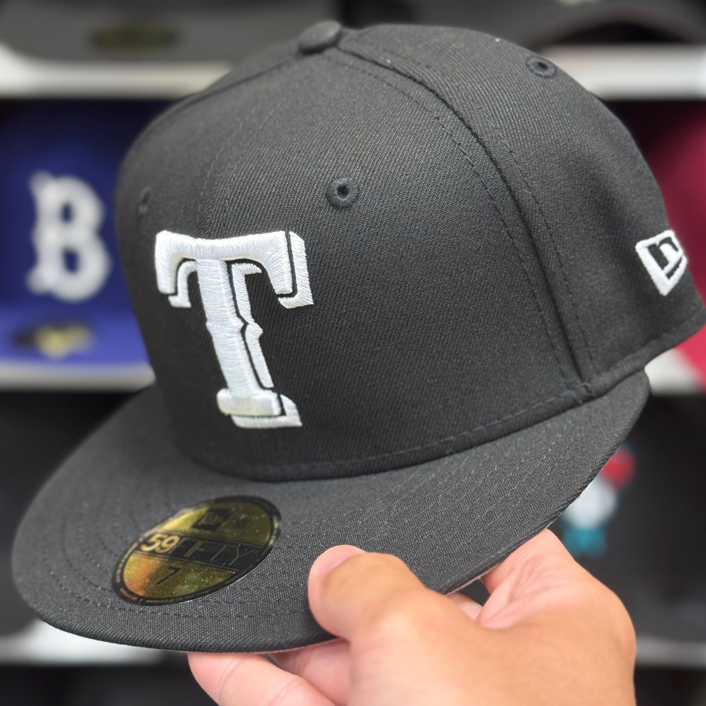 New Era Texas Rangers 59FIFTY Fitted Hat Black