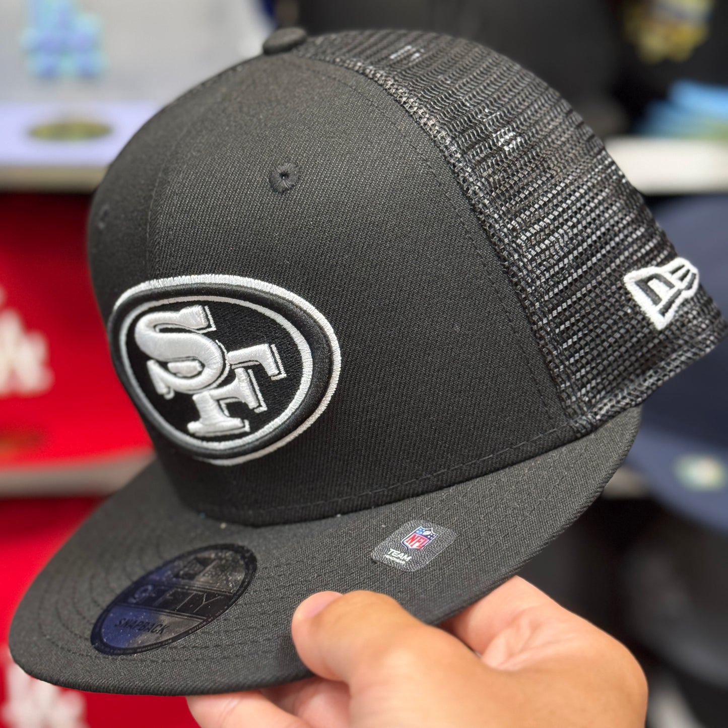 New Era San Francisco 49ers Trucker 9FIFTY Snapback Black