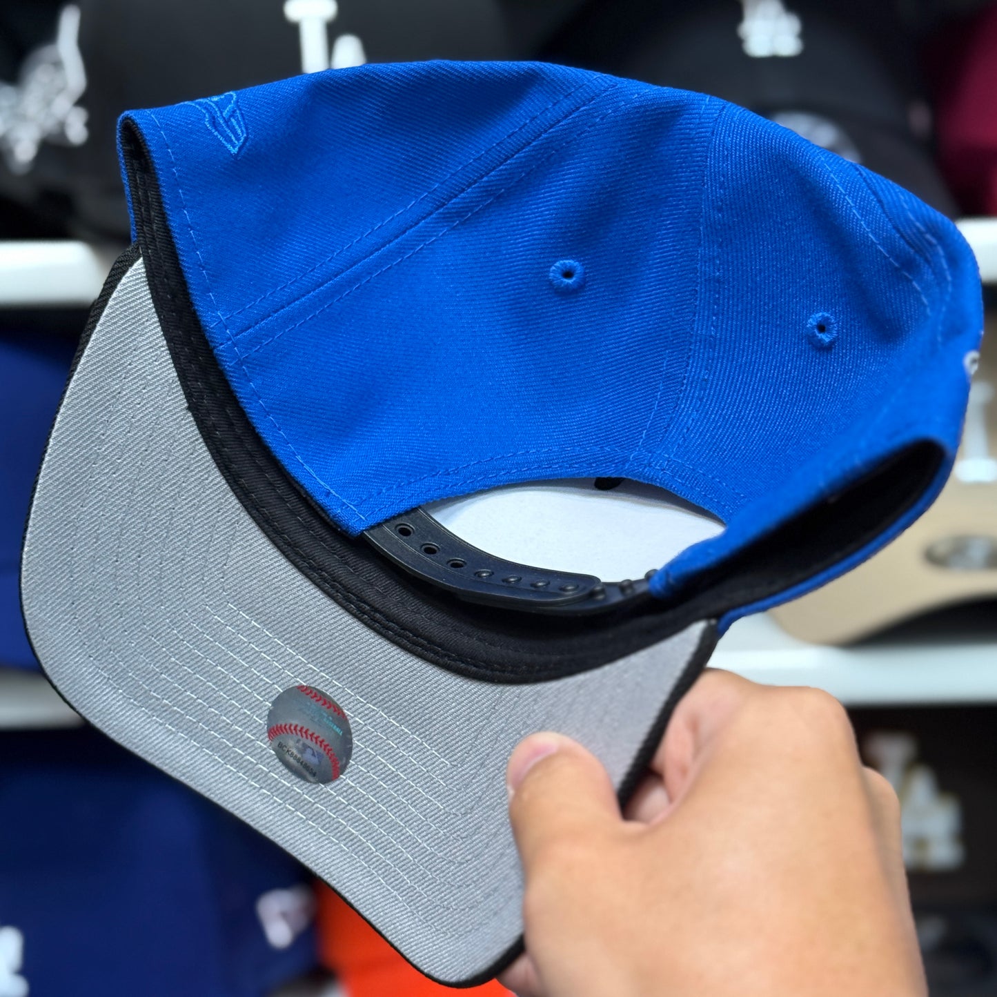 New Era Los Angeles Dodgers '2024 World Series Champions' A-Frame 9FORTY Snapback Blue/Black