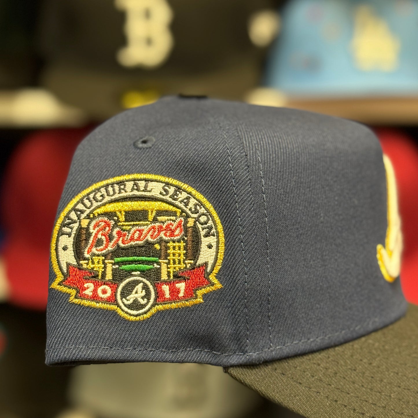 New Era Atlanta Braves 'Inagural Season' A-Frame 9FORTY Snapback Navy/Black