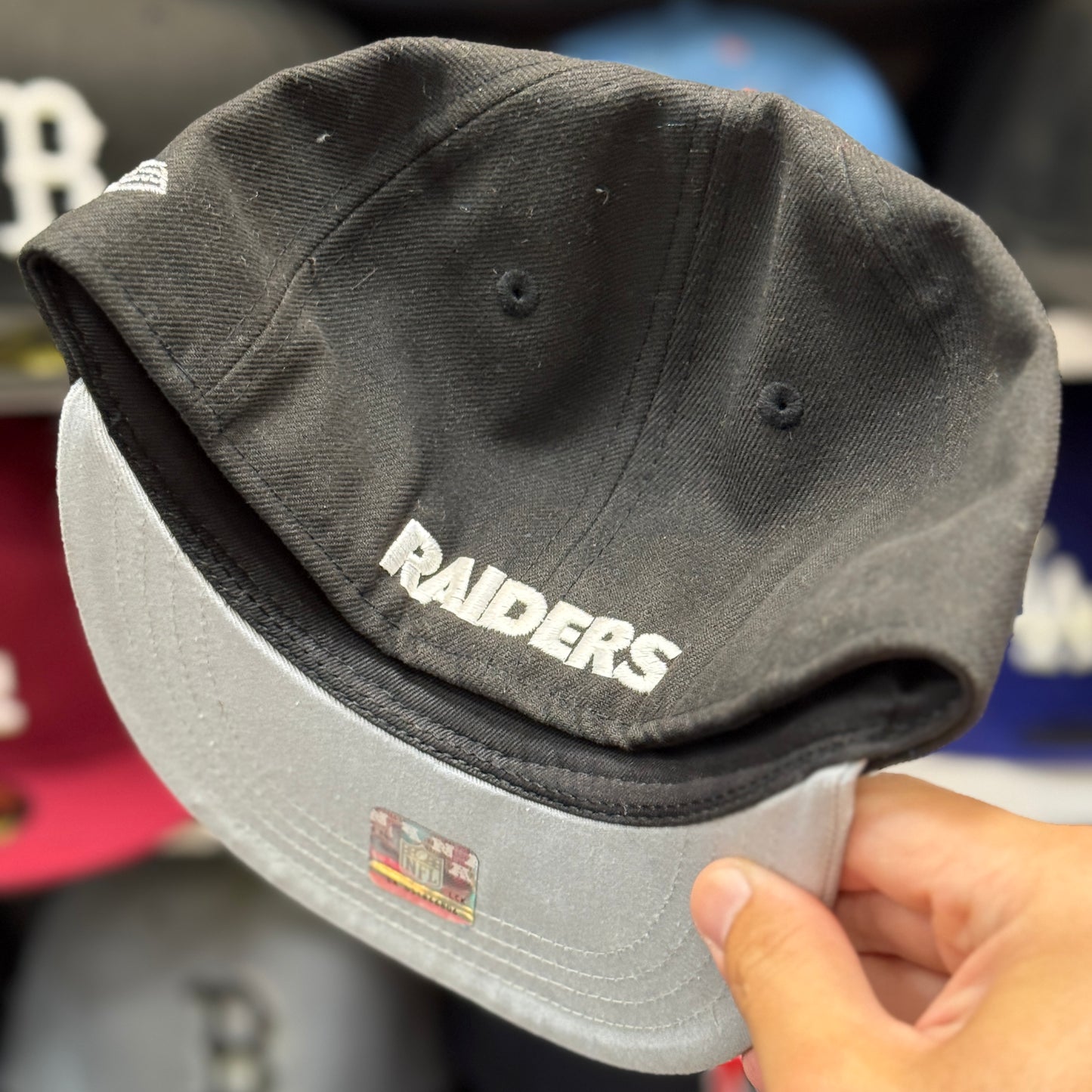 Youth Las Vegas Raiders New Era 59FIFTY Fitted Hat | Black/Gray