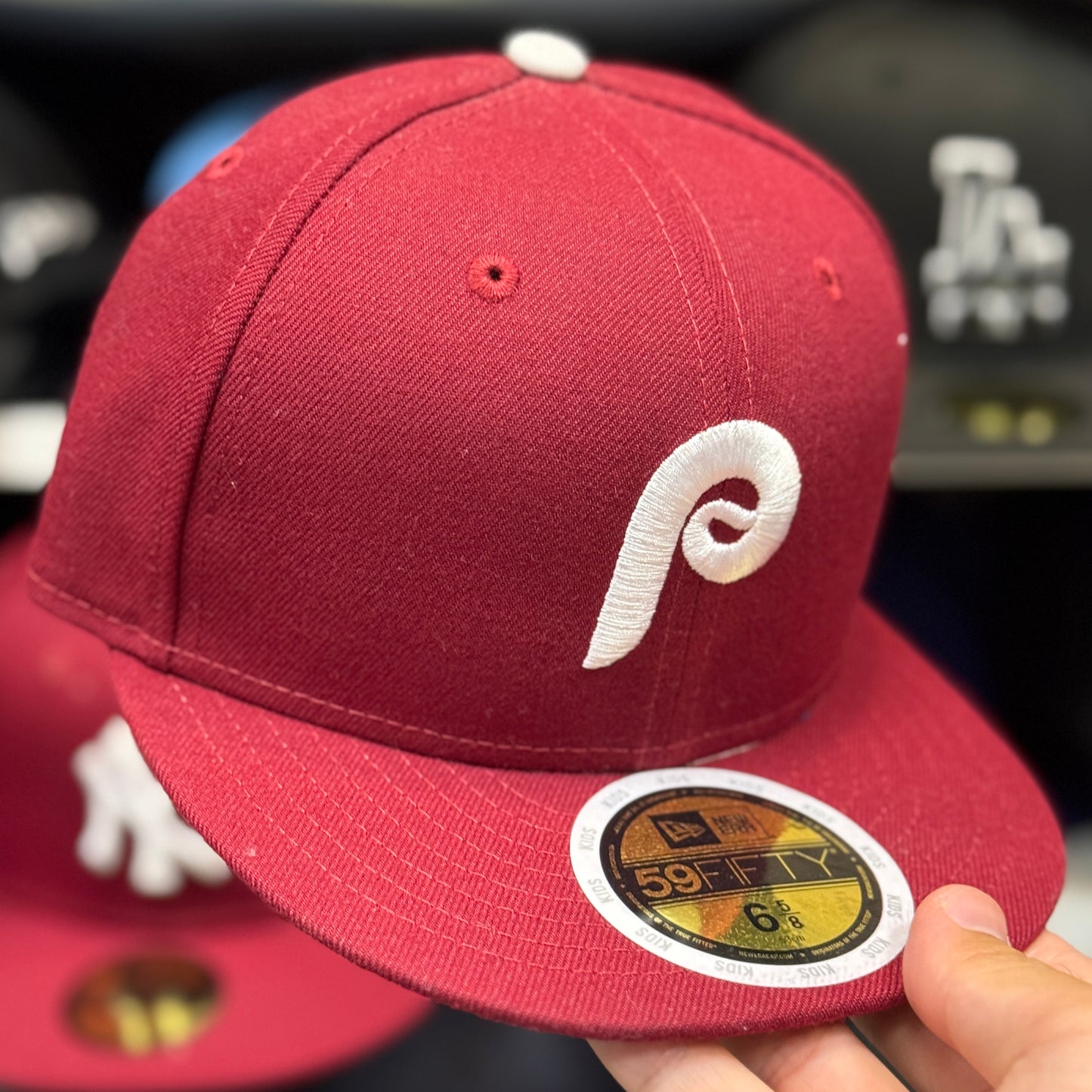 Youth Philadelphia Phillies New Era 59FIFTY Fitted Hat | Maroon