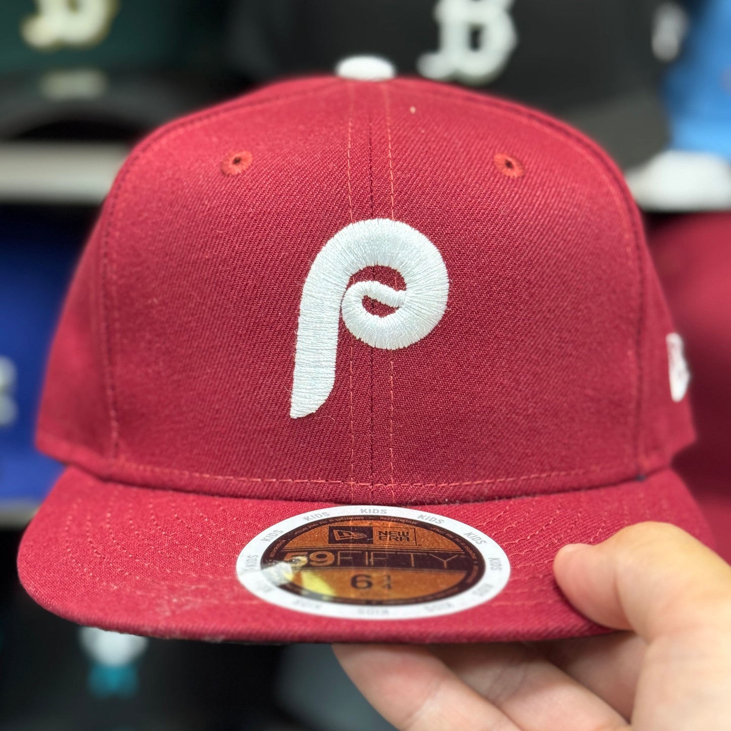 Youth Philadelphia Phillies New Era 59FIFTY Fitted Hat | Maroon