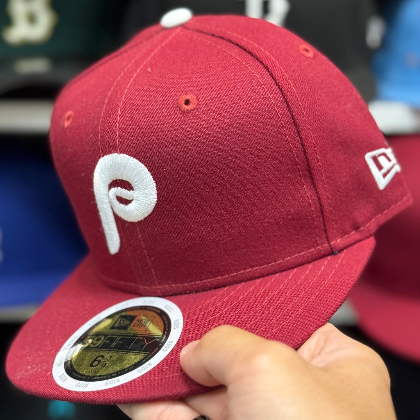 Youth Philadelphia Phillies New Era 59FIFTY Fitted Hat | Maroon