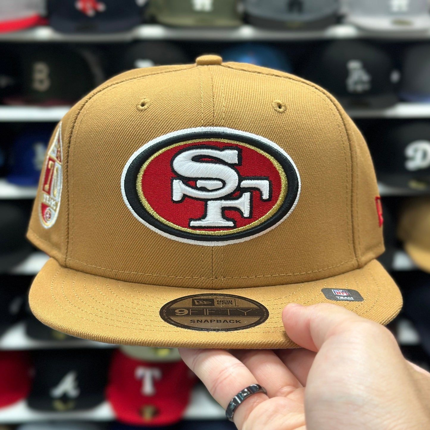 New Era San Fransisco 49ers '70th Anniversary' 9FIFTY Snapback Tan
