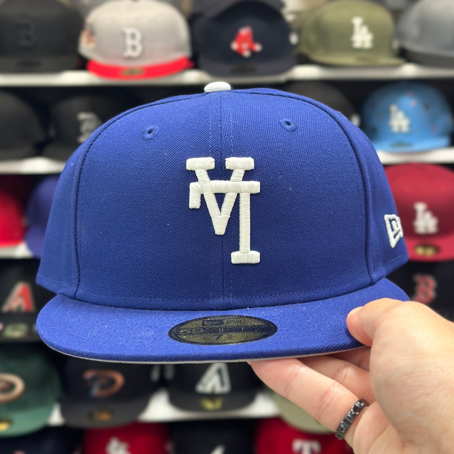 New Era Los Angeles Dodgers 'Upside Down Logo' Blue/White 59FIFTY Fitted Hat