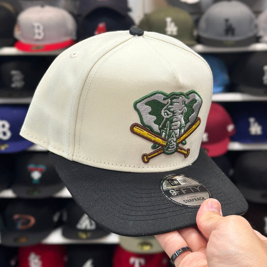 New Era Oakland Athletics A-Frame Creme/Black 9FIFTY Snapback