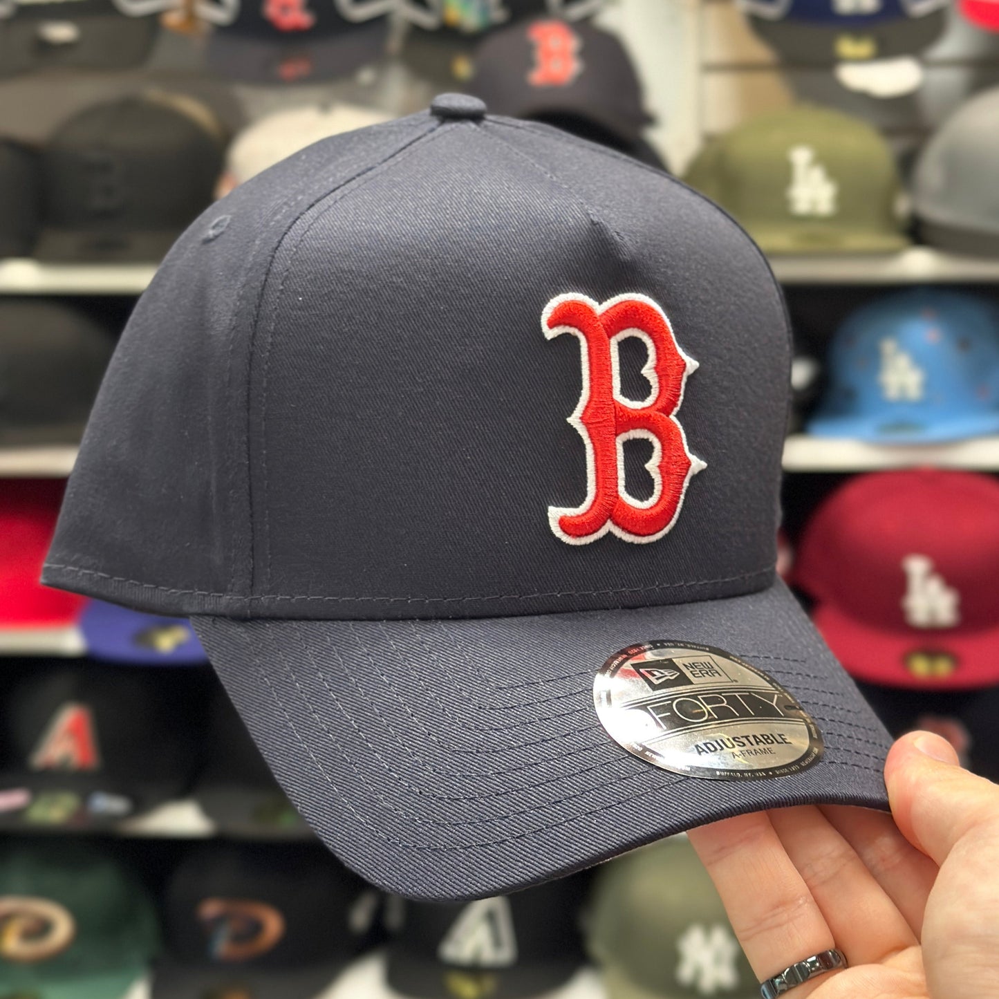 Boston Red Sox MLB A-Frame Snapback | New Era 9FORTY Adjustable Snap | Navy
