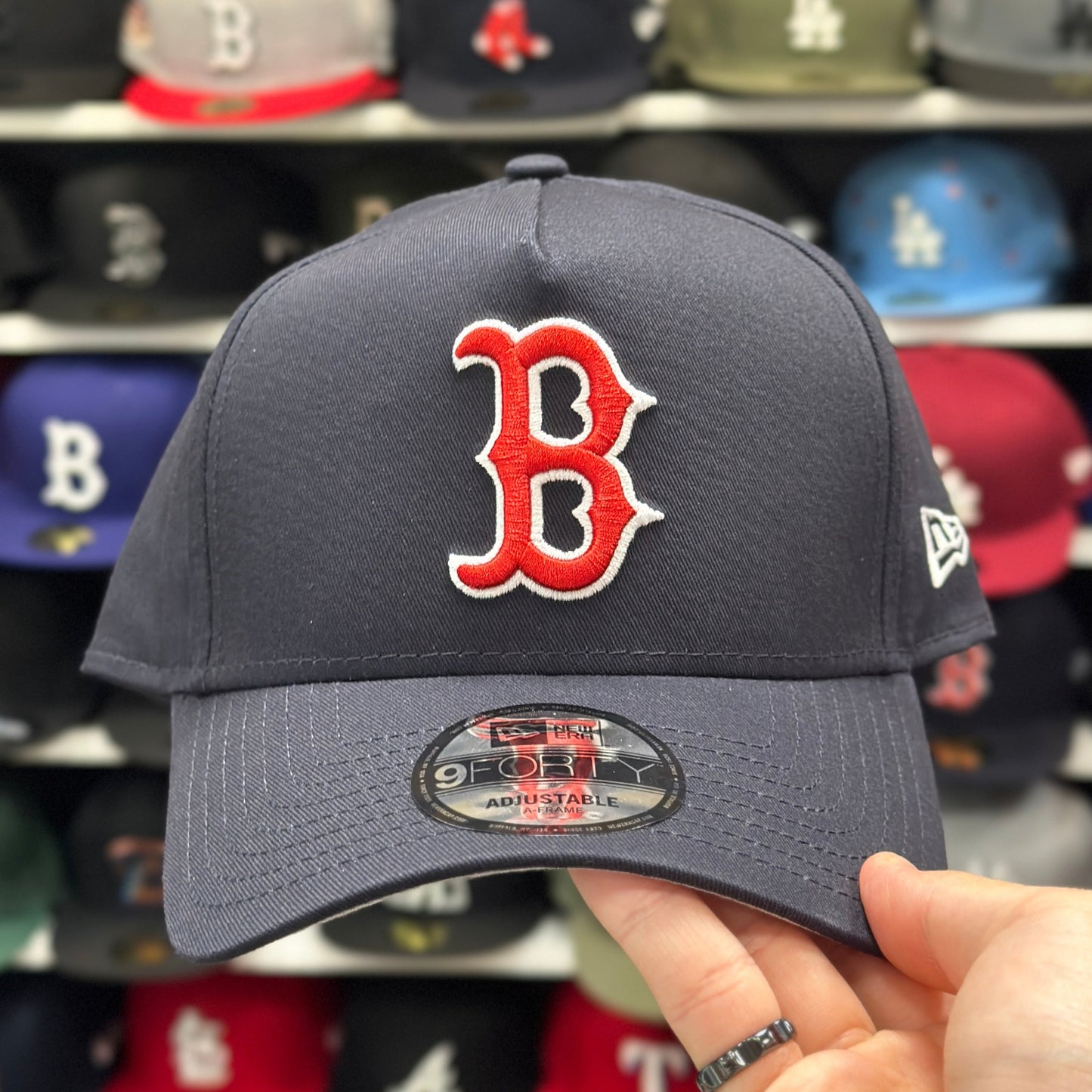 Boston Red Sox MLB A-Frame Snapback | New Era 9FORTY Adjustable Snap | Navy