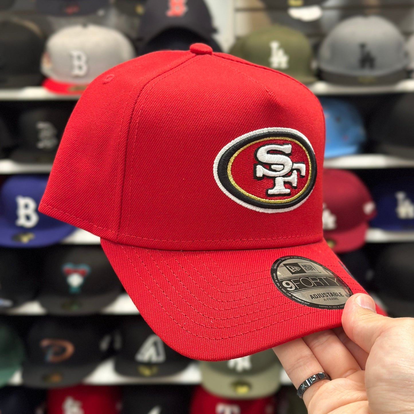 New Era San Francisco 49ers 9FORTY A-Frame Snapback Red