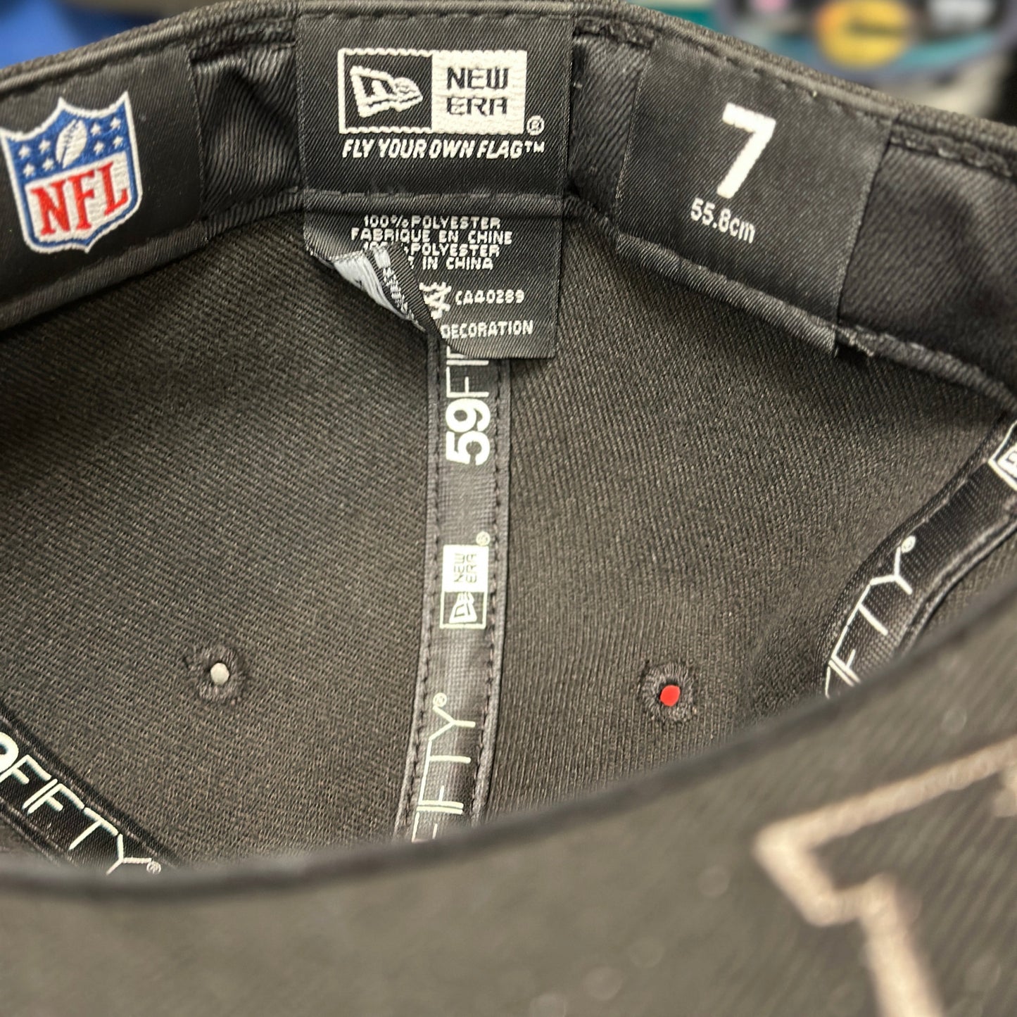 Oakland Raiders NFL Vintage Fitted Hat | New Era 59FIFTY Sized Cap | Black