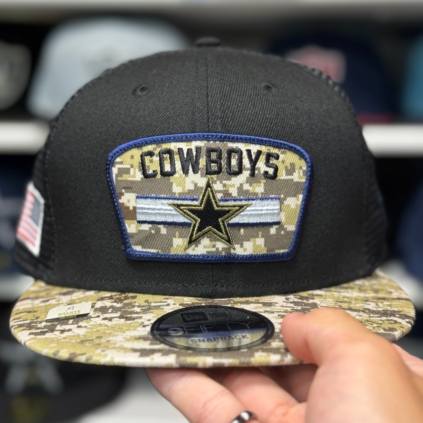 New Era Dallas Cowboys 'Draft Day Trucker' 9FIFTY Snapback Black/Camouflage