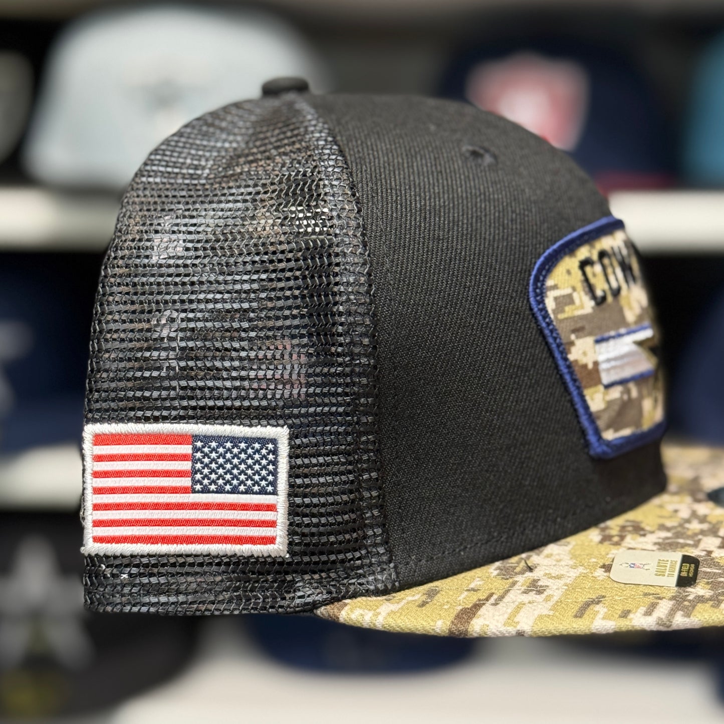New Era Dallas Cowboys 'Draft Day Trucker' 9FIFTY Snapback Black/Camouflage