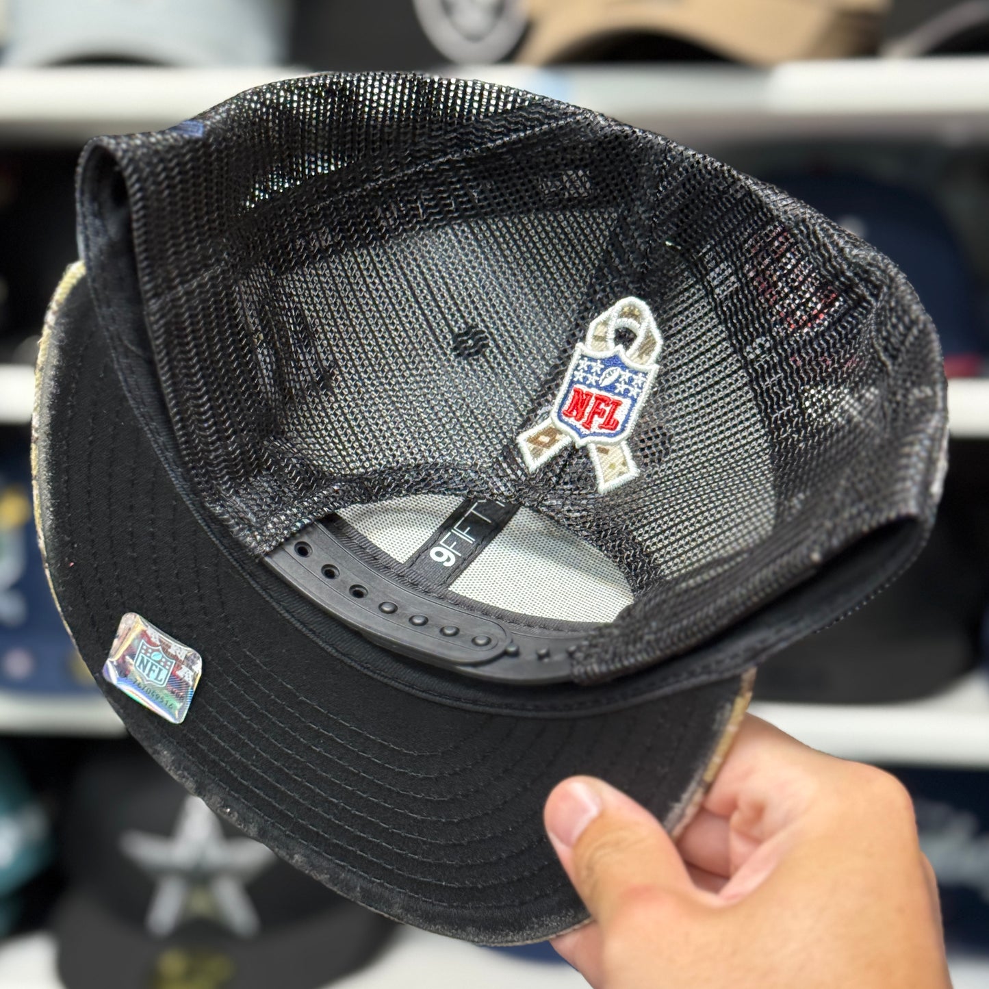 New Era Dallas Cowboys 'Draft Day Trucker' 9FIFTY Snapback Black/Camouflage