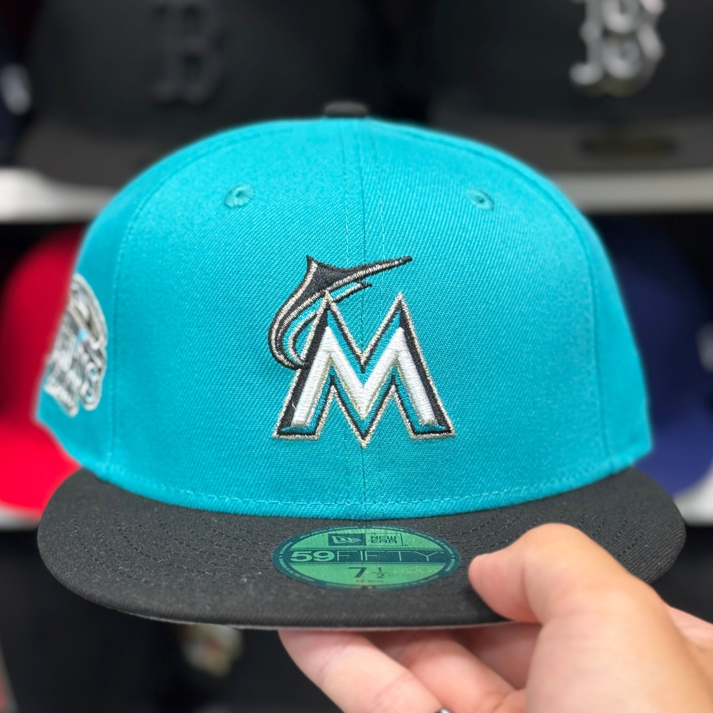 New Era Miami Marlins 'Marlins Park' 59FIFTY Fitted Hat | Teal/Black