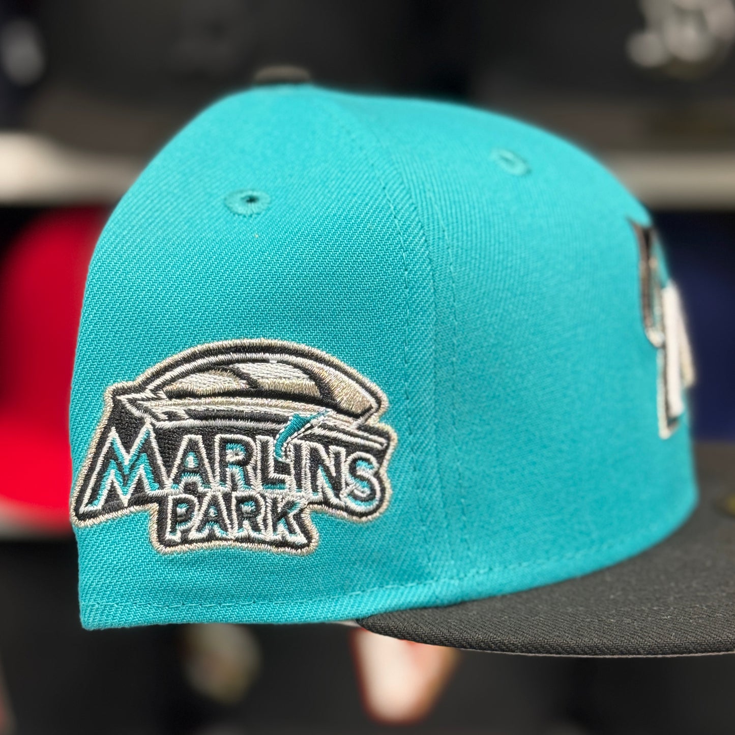 New Era Miami Marlins 'Marlins Park' 59FIFTY Fitted Hat | Teal/Black
