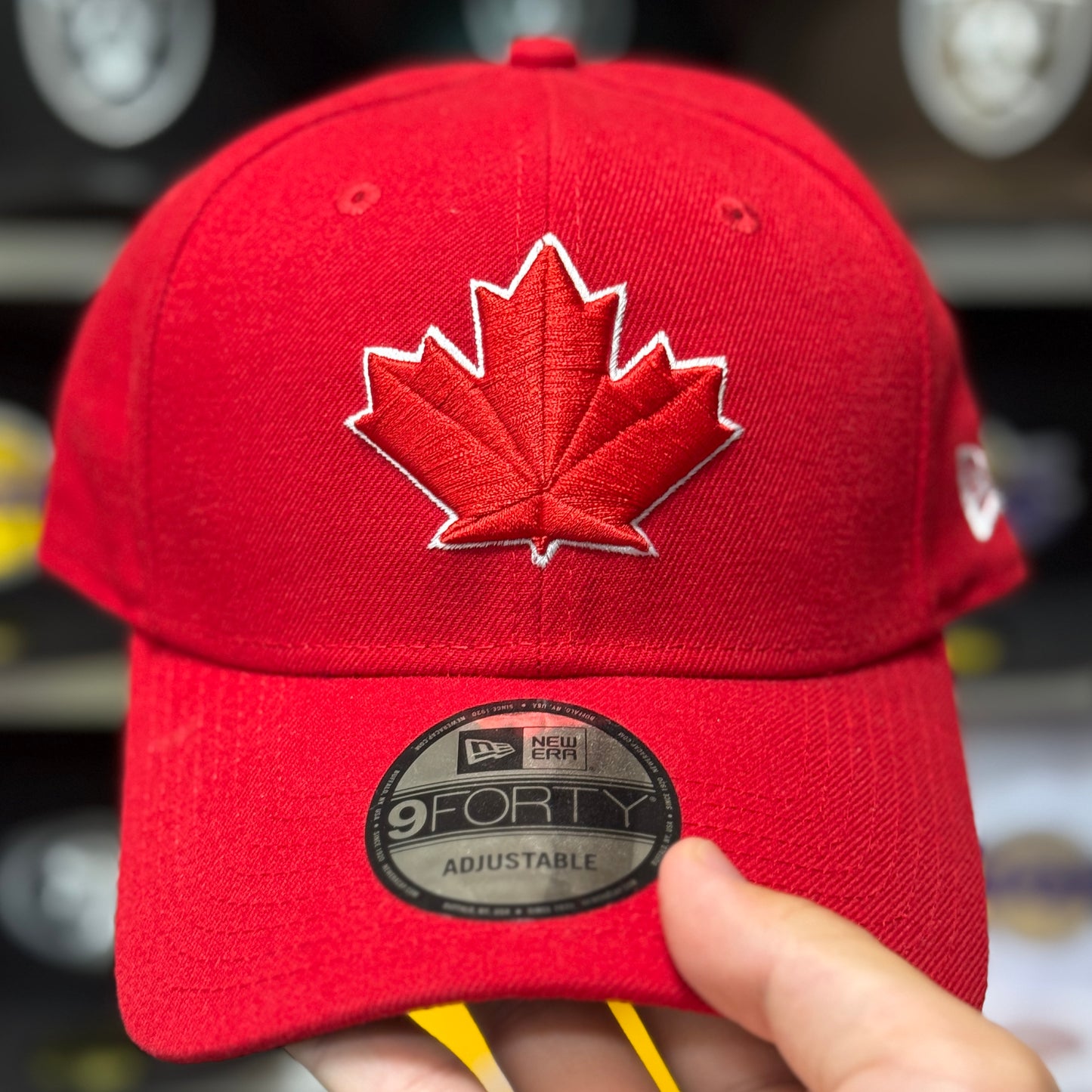 New Era Toronto Blue Jays 'Maple Leaf' 9FORTY Adjustable Ball Cap | Red