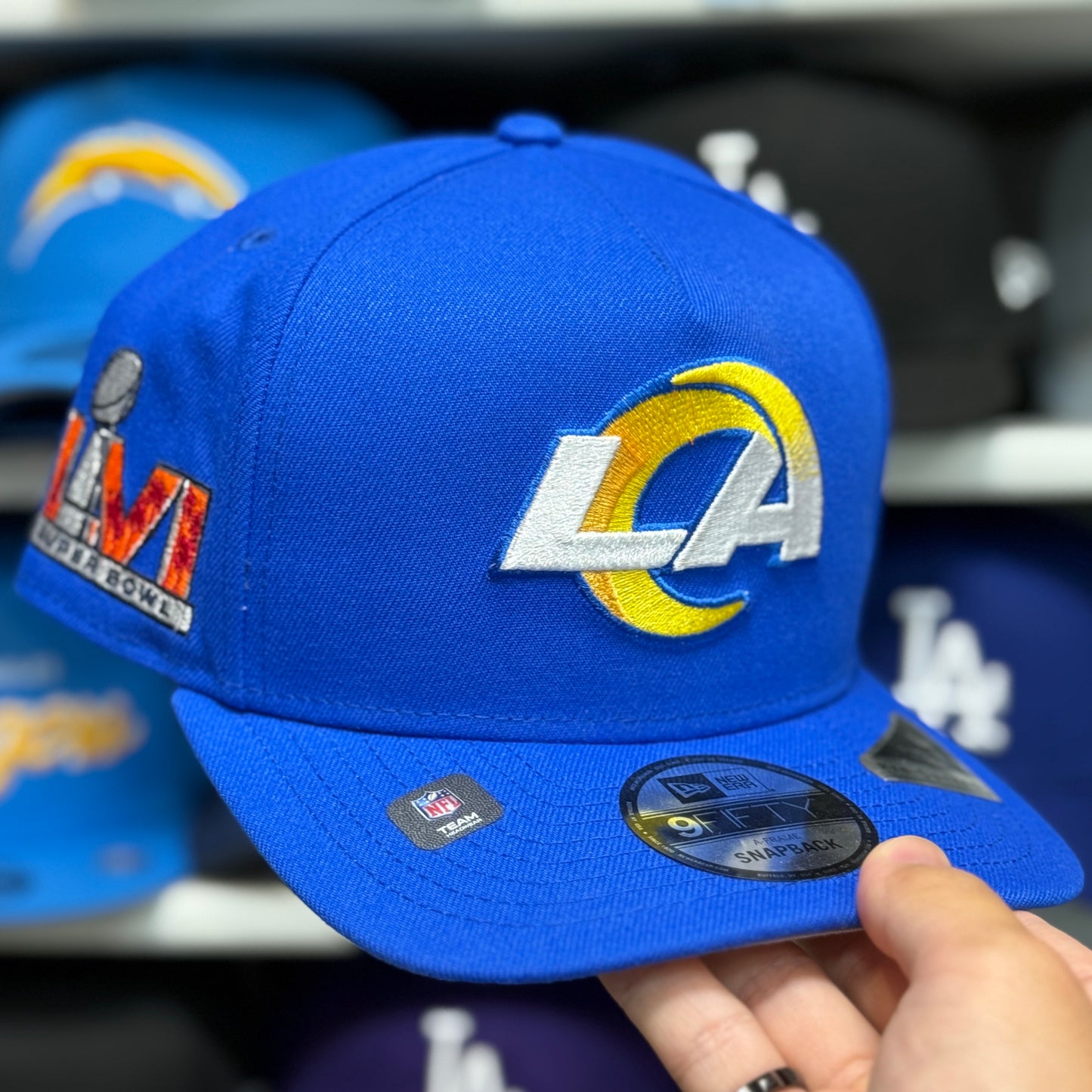 New Era Los Angeles Rams 'LVI Super Bowl' 9FIFTY Snapback Blue