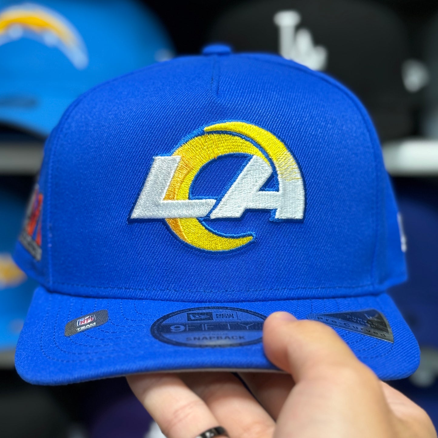 New Era Los Angeles Rams 'LVI Super Bowl' 9FIFTY Snapback Blue