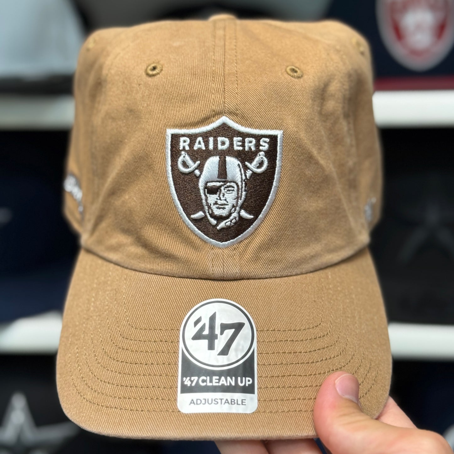Las Vegas Raiders Dad Cap Super Bowl XI '47 Brand Clean-up Tan/Teal