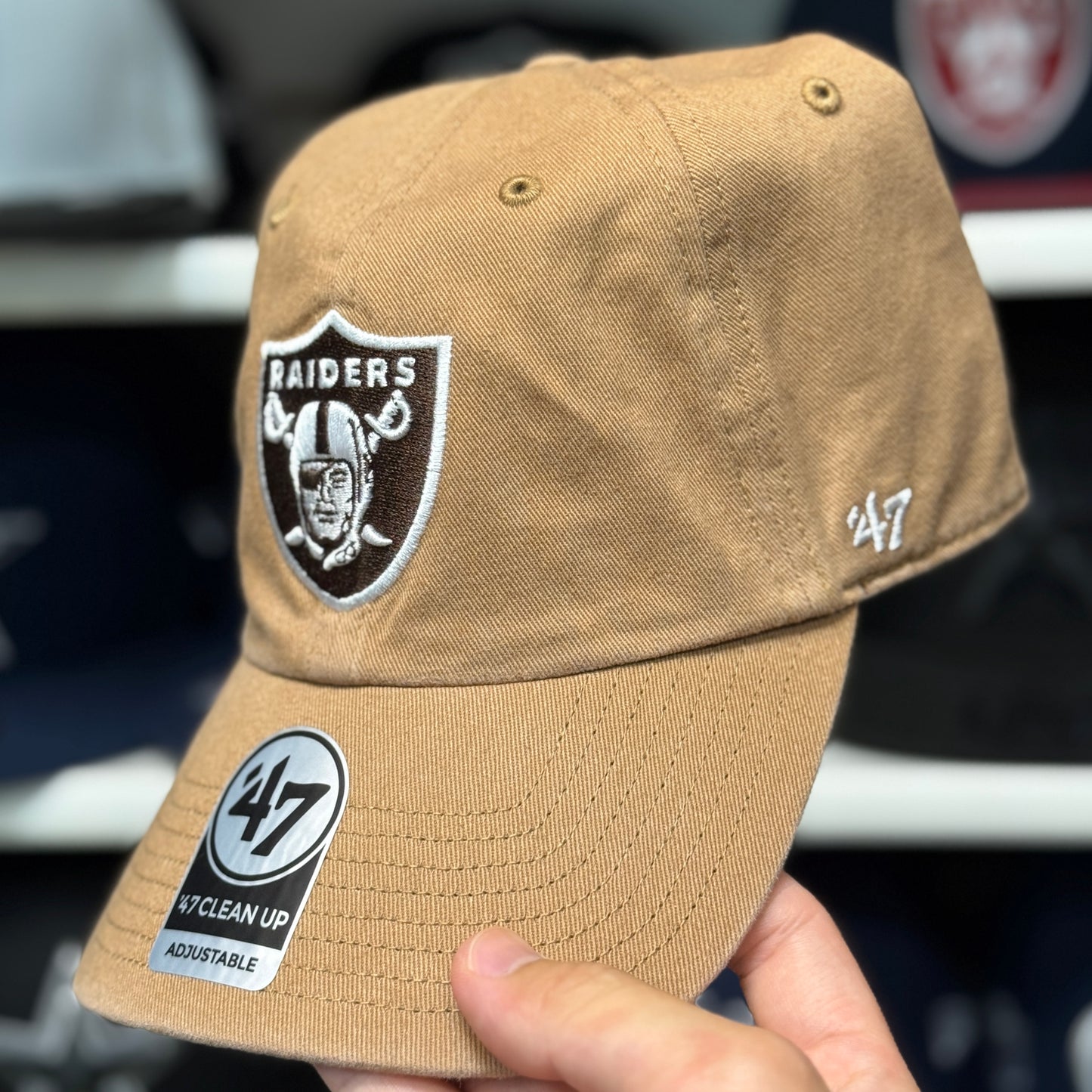 Las Vegas Raiders Dad Cap Super Bowl XI '47 Brand Clean-up Tan/Teal