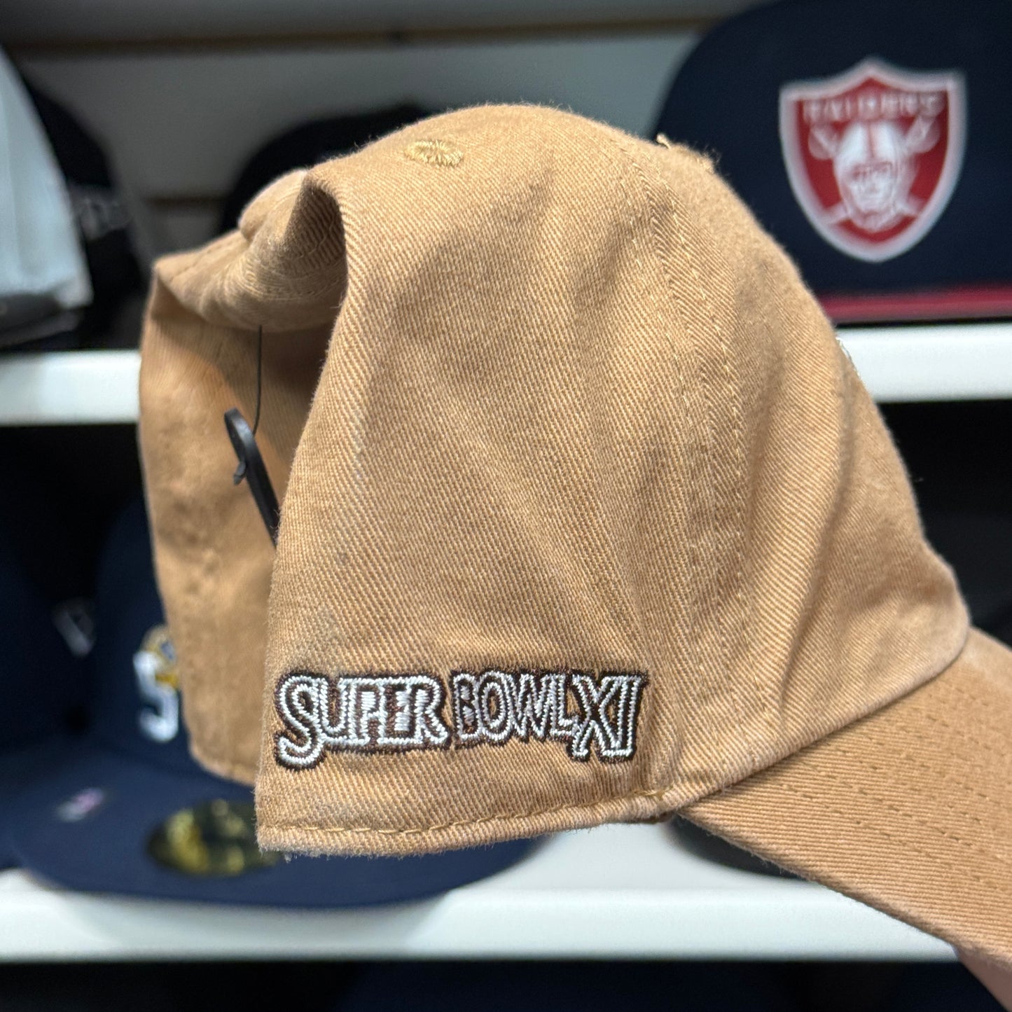 Las Vegas Raiders Dad Cap Super Bowl XI '47 Brand Clean-up Tan/Teal