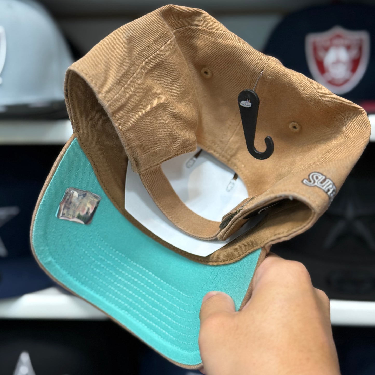 Las Vegas Raiders Dad Cap Super Bowl XI '47 Brand Clean-up Tan/Teal