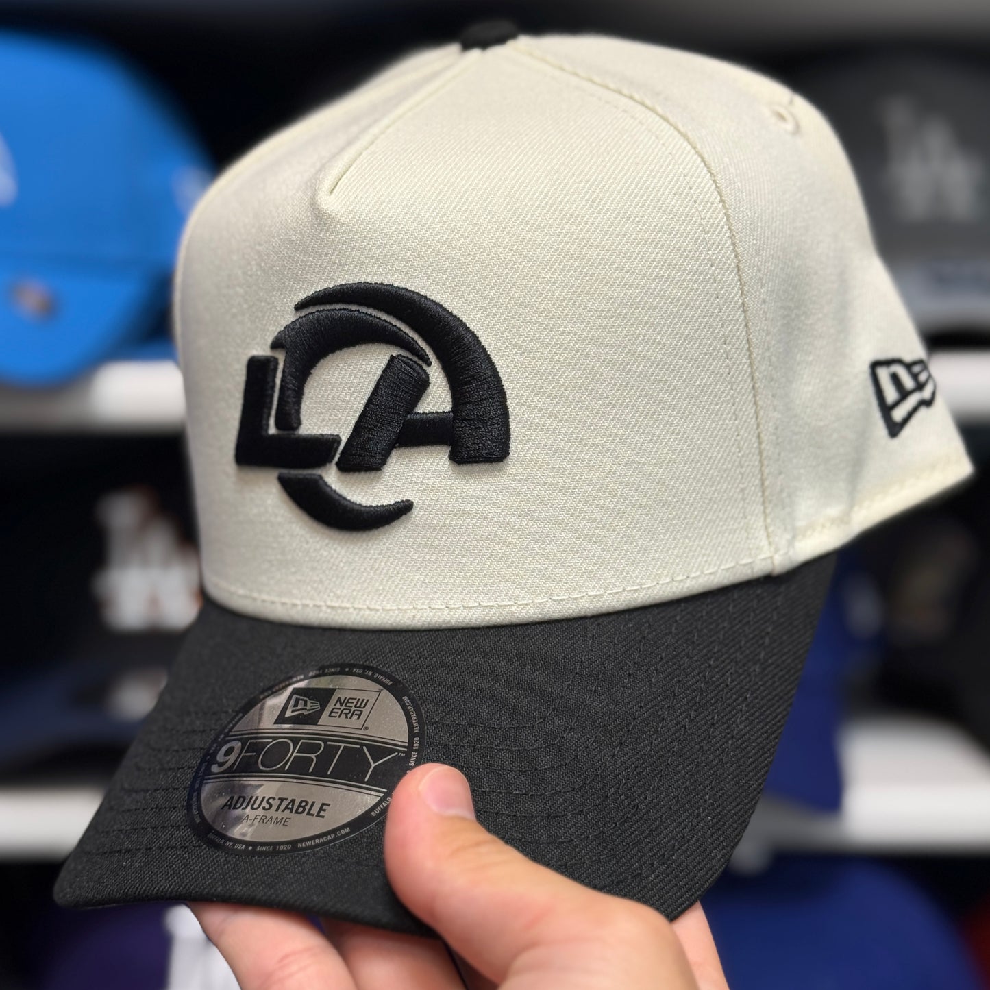 New Era Los Angeles Rams A-Frame 9FORTY Snapback Ivory/Black
