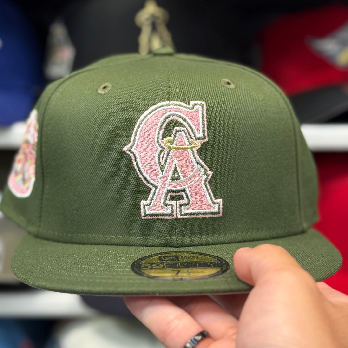 New Era Los Angeles Angels '35th Year Anniversary' 59FIFTY Fitted Hat | Olive