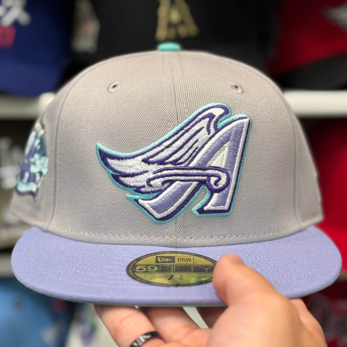 New Era Los Angeles Angels '40th Anniversary' 59FIFTY Fitted Hat | Silver/Periwinkle