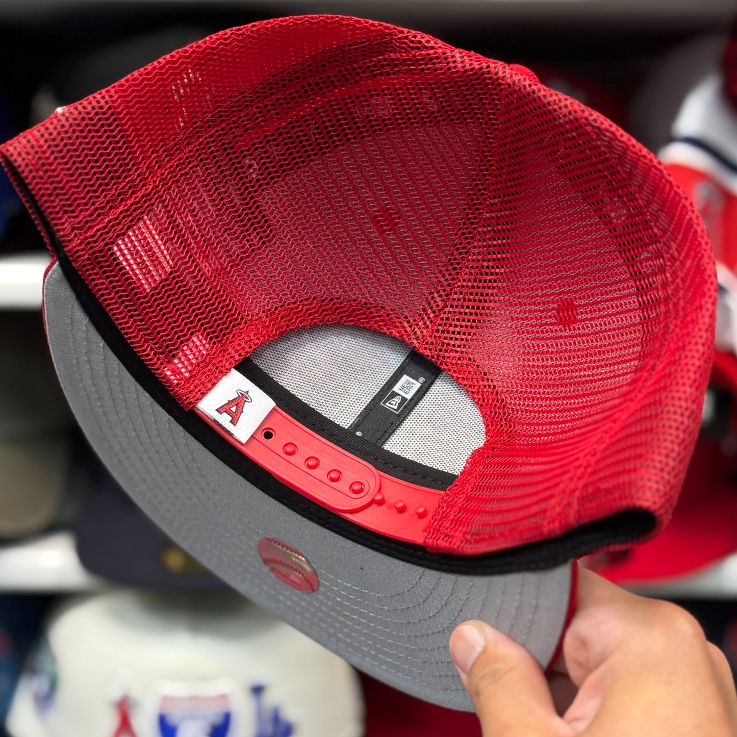 New Era Los Angeles Angels 9FIFTY Trucker Snapback | Red