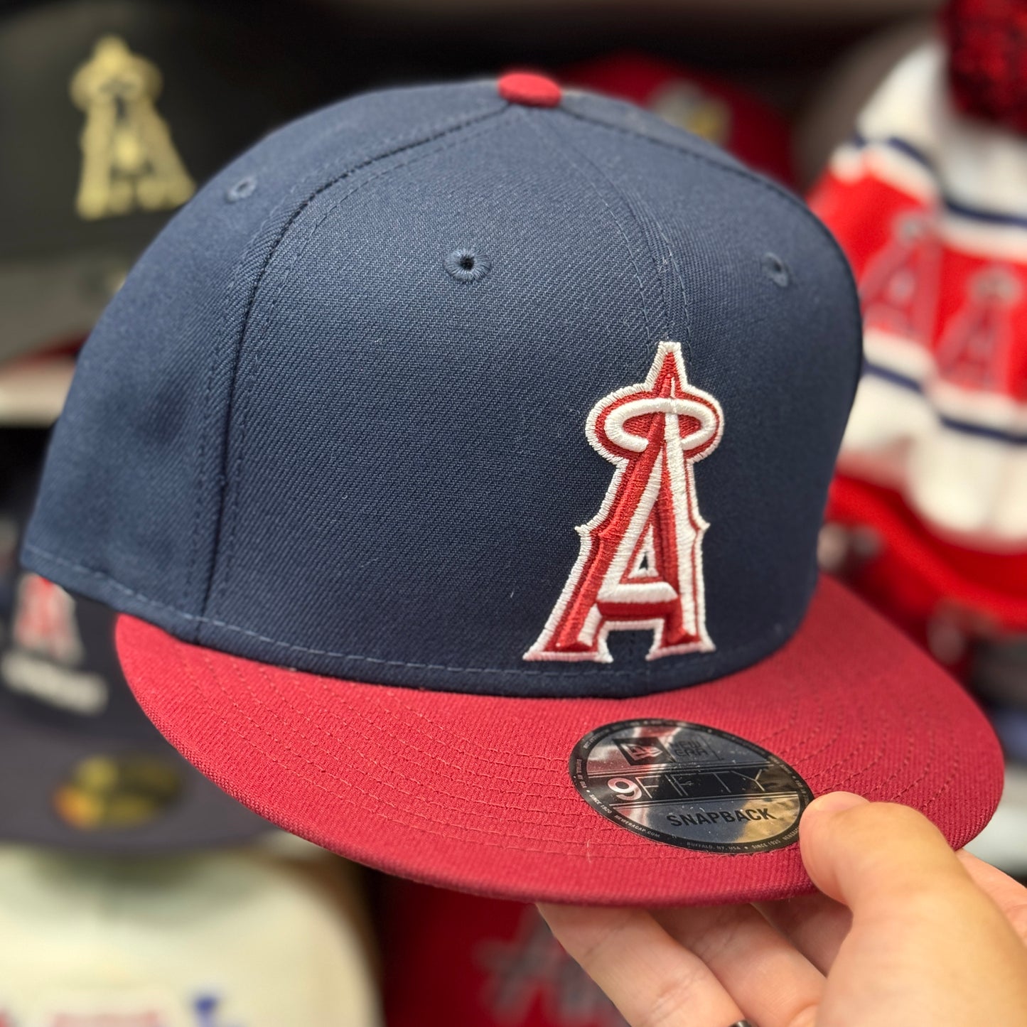 New Era Los Angeles Angels 'Two-Tone' 9FIFTY Snapback Navy/Maroon