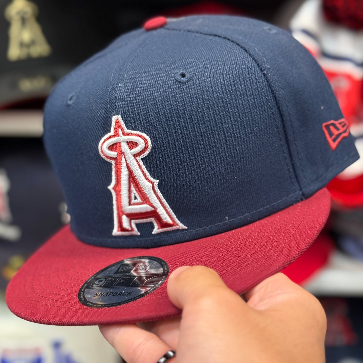 New Era Los Angeles Angels 'Two-Tone' 9FIFTY Snapback Navy/Maroon