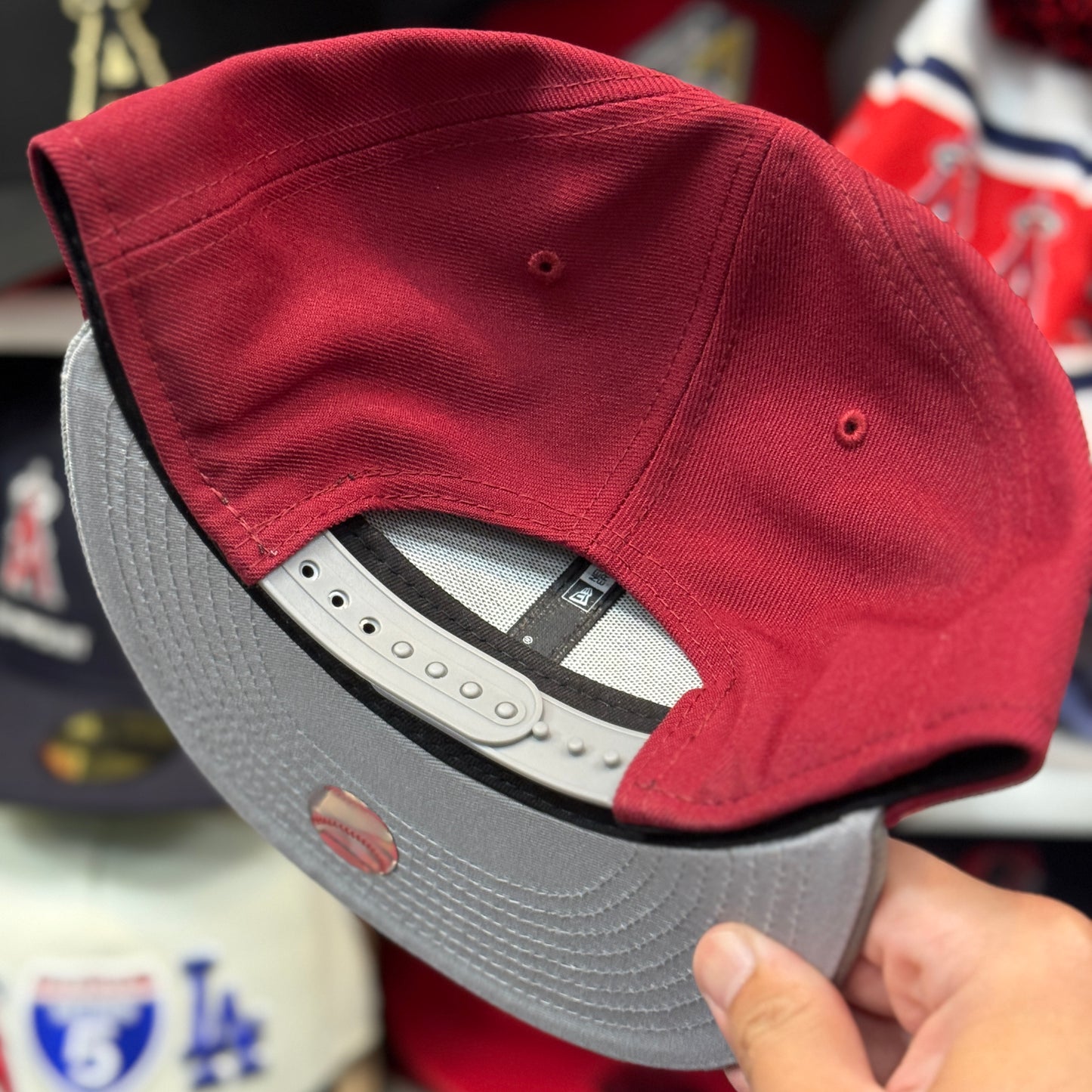New Era Los Angeles Angels 'Two-Tone' 9FIFTY Snapback Maroon/Silver