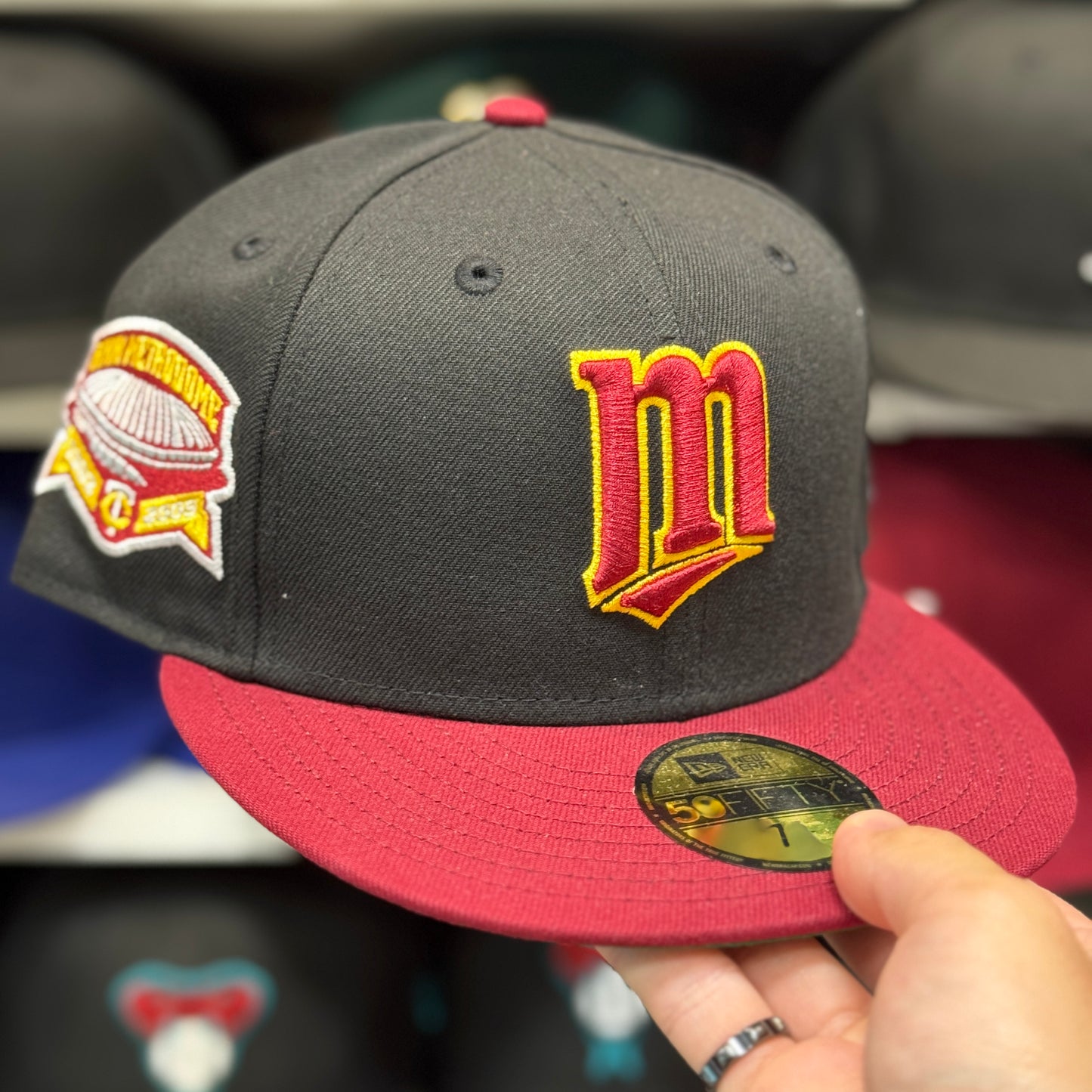 New Era Minnesota Twins 'Metrodome' 59FIFTY Fitted Hat | Black/Red