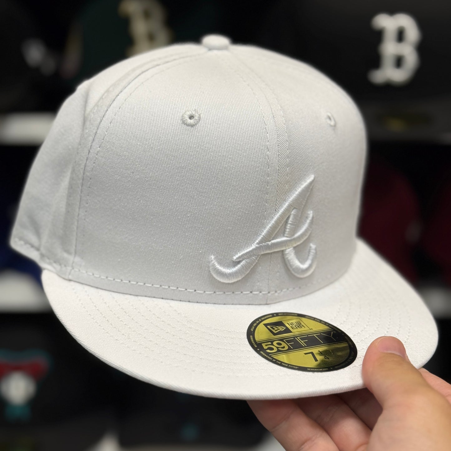 New Era Atlanta Braves 'All White' 59FIFTY Fitted Hat