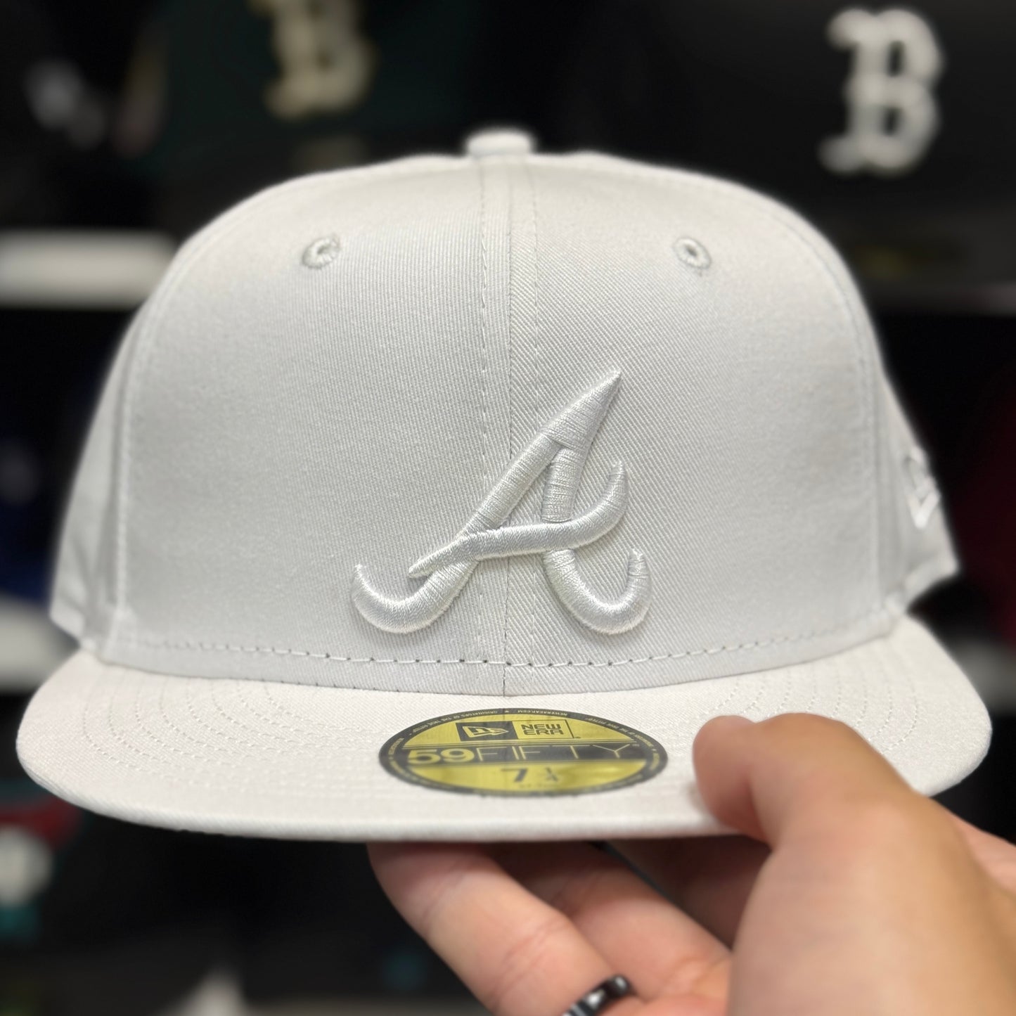 New Era Atlanta Braves 'All White' 59FIFTY Fitted Hat