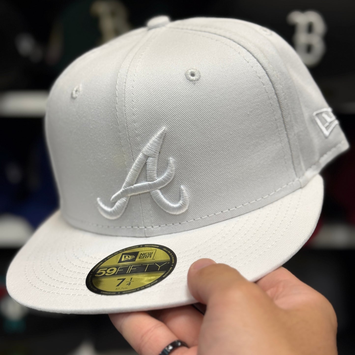 New Era Atlanta Braves 'All White' 59FIFTY Fitted Hat