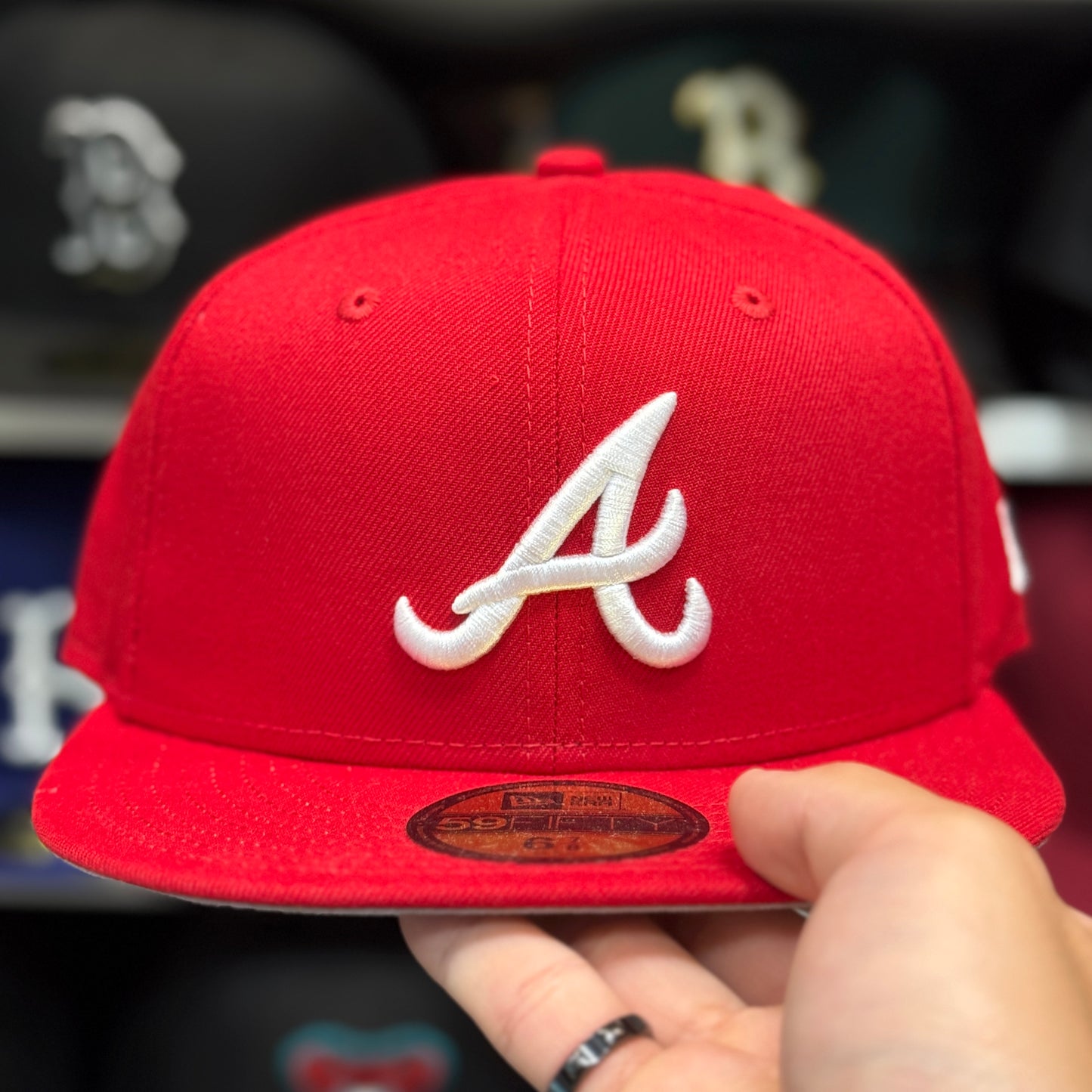 New Era Atlanta Braves 59FIFTY Fitted Hat Red