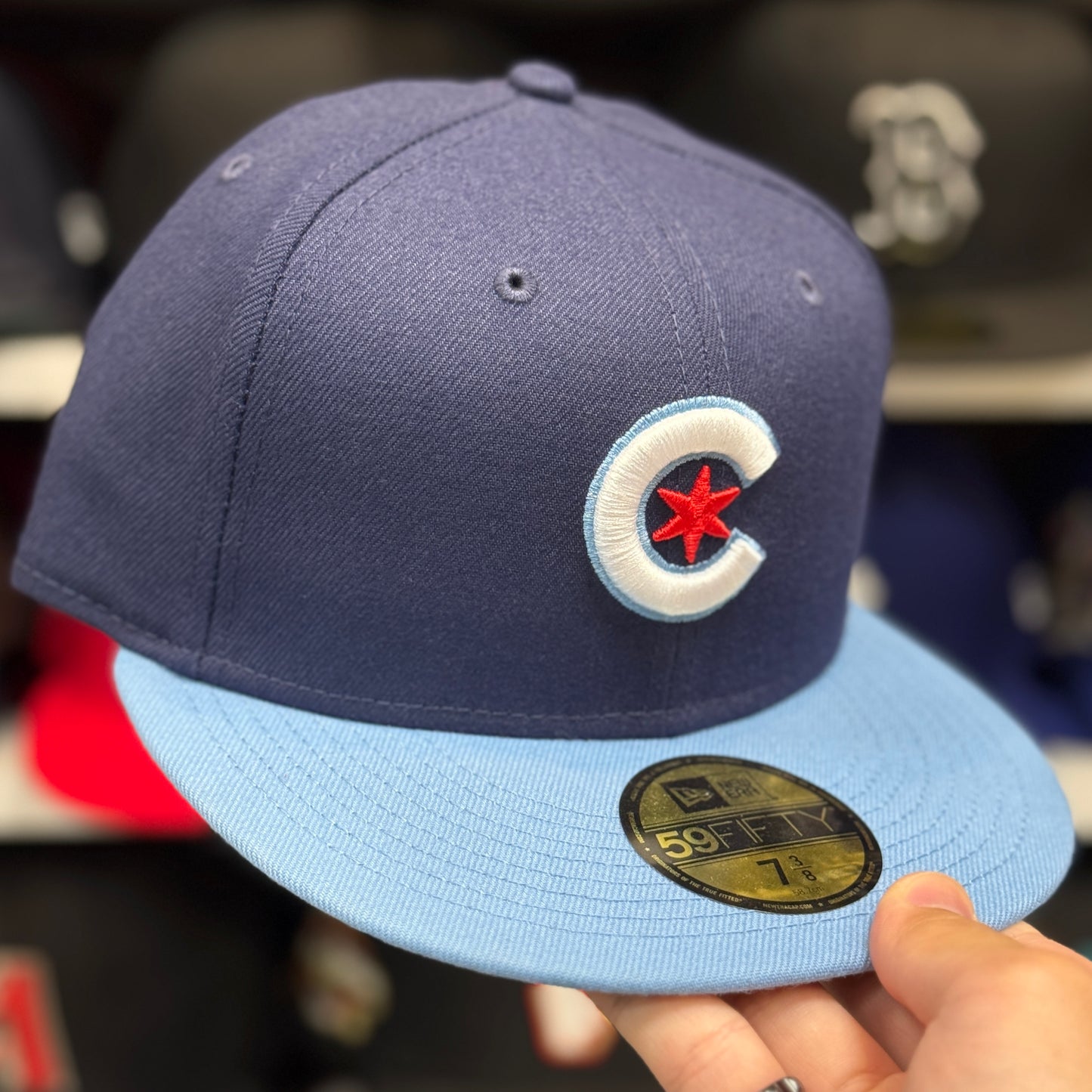 New Era Chicago Cubs Two Tone 59FIFTY Fitted Hat | Dark Blue/Light Blue