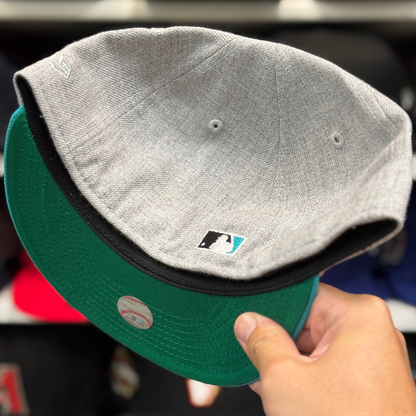 New Era Florida Marlins 'Jackie Robinson 50th Anniversary' 59FIFTY Fitted Hat | Silver/Teal