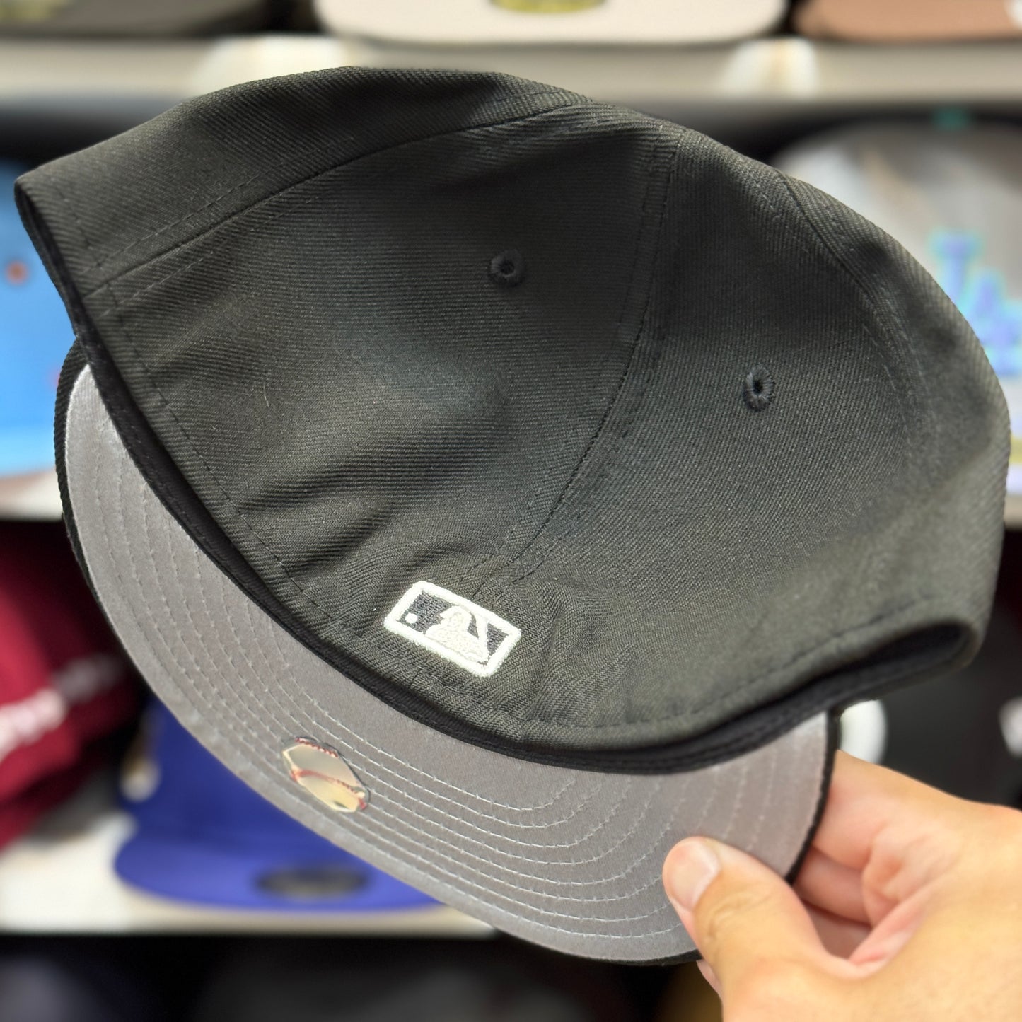 New Era Los Angeles Dodgers 'Outline Logo' 59FIFTY Fitted Hat | Black